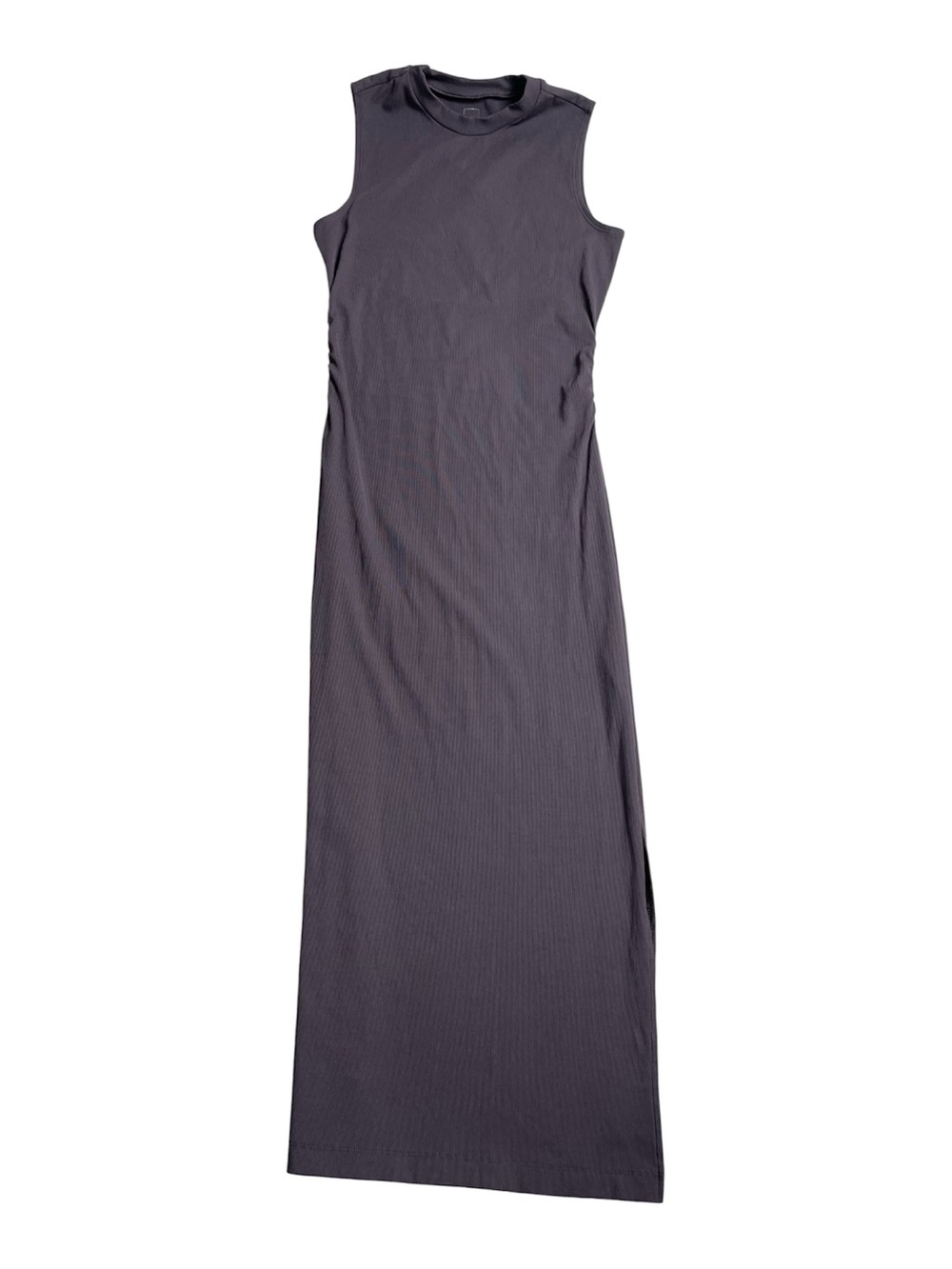 Vuori Sleeveless Maxi Dress – Plum Charcoal, Size S, Ribbed Stretch - Picture 2 of 13